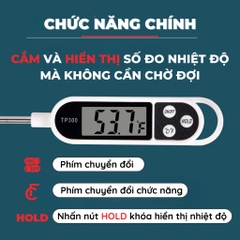 Nhiệt kế điện tử đo dầu nến,thực phẩm,nấu ăn, nước, sữa, nến an toàn cho người sử dụng