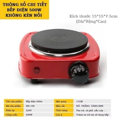 Bếp điện mini 500w hâm nóng sáp làm nến kích thước, có thể dùng pha trà, cà phê...