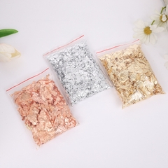Vụn vàng lá,bạc lá dùng trong trang trí dát vàng 2g