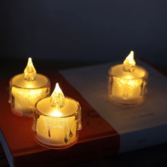 Nến điện tử vỏ nhựa dùng trang trí tiệc, thắp sáng lung linh