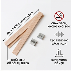 Bấc gỗ làm nến có đế sắt tạo cảm giác thư dãn kêu lách tách