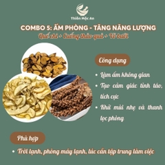 100g Combo 5 ấm phòng mix 3 Loại thảo mộc xông phòng cao cấp thanh lọc không khí ẩm mốc an toàn cho người sử dụng