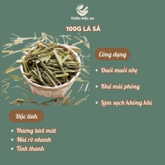 100g Lá Xả Khô thảo mộc xông phòng cao cấp thanh lọc không khí ẩm mốc an toàn cho người sử dụng