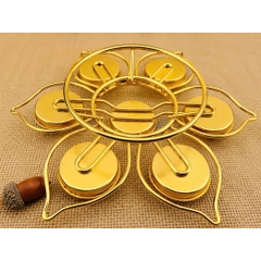 Đế sắt thắp nến chống cháy an toàn mạ vàng cao cấp