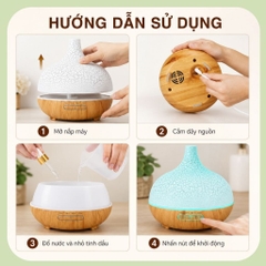 Máy Khuếch Tán Tinh Dầu 500ML có REMOTE