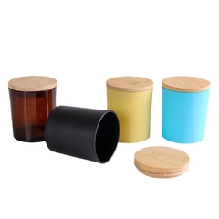 Cốc Thủy Tinh 300ml Nắp Gỗ Đựng Nến Handmade