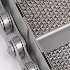 Băng tải lưới inox đan xoắn kép