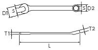 Cờ Lê Tròng Miệng KTC Nepros NMS2-06 Size 6mm – Tráng Gương Dòng Cao Cấp, Chống Trượt Nhật Bản