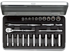 Bộ Khẩu 1/4" KTC TB2X20 Gồm 25 Chi Tiết – Hàng Cao Cấp Nhật Bản