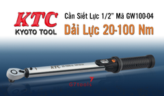 Cần Siết Lực KTC Cốt Siết 1/2" Mã Sản Phẩm GW100-04 Dải Lực 20-100Nm – Giải Pháp Chính Xác Từ Nhật Bản