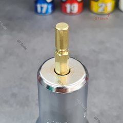 Bộ Đầu Khẩu Cho Máy 1/4" KTC TBZP635 Size 17–24mm_Socket Bit Impact Driver Gồm 5 Chi Tiết