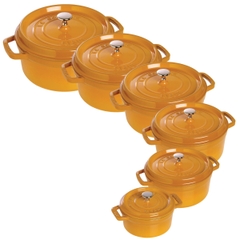 Staub - Nồi gang tròn màu vàng