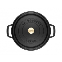 Nồi gang Staub tròn màu đen