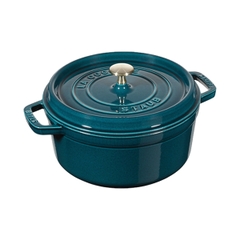 Nồi gang Staub tròn màu xanh ngọc