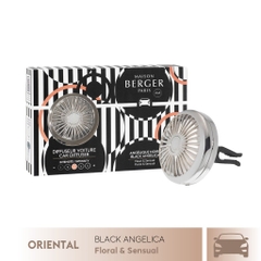 Maison Berger - Bộ kẹp tinh dầu xe hơi Illusion Black Angelica - 2 món