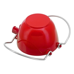 Ấm trà gang Staub màu đỏ cherry 1L - hình 3