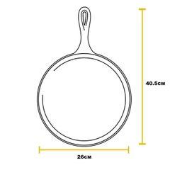 Lodge - Chảo gang đáy hình nai - 26cm