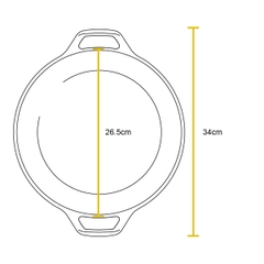 Lodge - Bộ nồi chảo gang tròn (26cm; 4.73L)