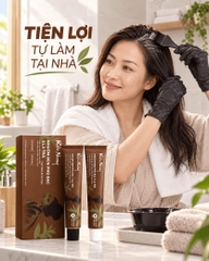 Nhuộm nâu Kiều Nương phủ bạc 3 lá trà
