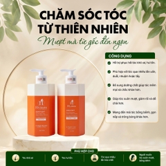 Cặp gội xả Hyamin suôn mượt kiềm dầu 500ml
