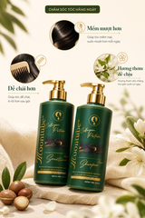 Cặp dầu gội xả Moontube Argan siêu mượt 800ml