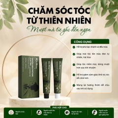 Nhuộm đen Kiều Nương phủ bạc 3 lá trà