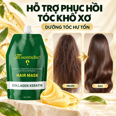 Hấp túi Moontube Collagen siêu mềm mượt hỗ trợ phục hồi tóc hư tổn 500ml