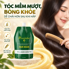Hấp túi Moontube Collagen siêu mềm mượt hỗ trợ phục hồi tóc hư tổn 500ml