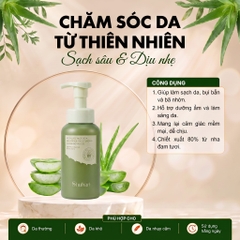 Bọt rửa mặt SHUHARI nha đam tươi dưỡng ẩm dịu nhẹ dưỡng sáng da 300ml