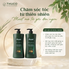 Cặp dầu gội xả Royal thảo dược 800ml