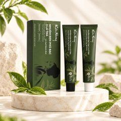 Nhuộm đen Kiều Nương phủ bạc 3 lá trà