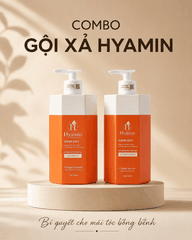 Cặp gội xả Hyamin suôn mượt kiềm dầu phục hồi tóc hư tổn 500ml
