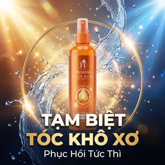 Xịt đạm Hyamin Collagen cao cấp nắp cam hỗ trợ phục hồi tóc khô xơ 300ml