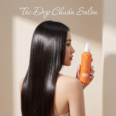 Xịt dưỡng tóc Hyamin Keratin cao cấp nắp trắng hỗ trợ phục hồi tóc khô xơ  300ml