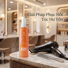 Xịt dưỡng tóc Hyamin Keratin cao cấp nắp trắng hỗ trợ phục hồi tóc khô xơ  300ml