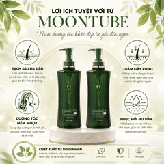 Cặp gội xả Moontube chính hãng phục hồi chuyên sâu dưỡng tóc mềm mượt 800ml