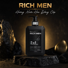 Sữa tắm gội nam Moontube 2in1 Rich Men sạch sâu hương nam tính 350ml