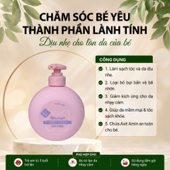 Sữa tắm gội 2 trong 1 cho bé SHUHARI dịu nhẹ 500ml