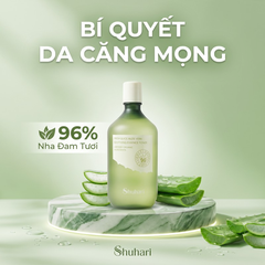 Nước hoa hồng SHUHARI nha đam tươi dưỡng sáng cân bằng độ ẩm 500ml