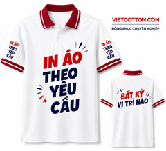 Áo Polo Trắng Phối Cổ Đỏ Đô Sọc Be
