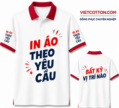 Áo Polo Trắng Phối Cổ Đỏ Đô