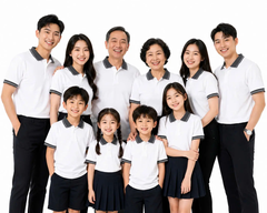 Áo Polo Trắng Phối Cổ Xám Đậm Sọc Xám Chì