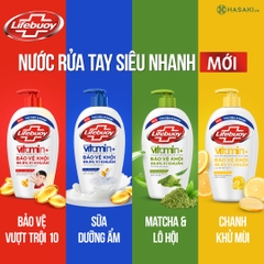 Nước Rửa Tay LIFEBUOY Bảo Vệ Vượt Trội giúp loại bỏ vi khuẩn (chai 450g)