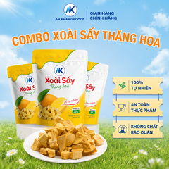 Combo xoài cát sấy thăng hoa trái cây nguyên chất giòn tan gói 30g AnKhang Foods