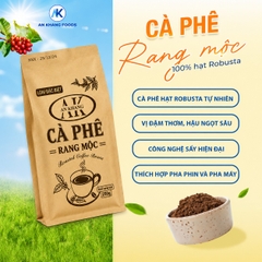 Cà phê Robusta rang mộc nguyên chất loại đặc biệt 250g cafe truyền thống đậm đà AnKhang Foods