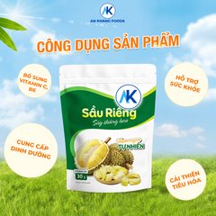 Sầu riêng sấy thăng hoa organic không đường hương vị giòn tan gói 30g AnKhang Foods