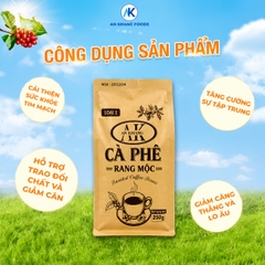 Cà phê Robusta rang mộc nguyên chất loại 1 cafe đắng đậm đà thơm nồng AnKhang Foods