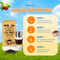 Cà phê Robusta rang mộc nguyên chất loại đặc biệt 250g cafe truyền thống đậm đà AnKhang Foods
