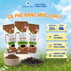 Cà phê rang mộc hạt Robusta nguyên chất loại 1 vị đắng đậm hậu hương thơm nồng AnKhang Foods