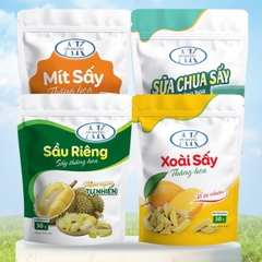 Combo ăn vặt dinh dưỡng không đường xoài, mít, sầu riêng, sữa chua sấy thăng hoa AnKhang Foods